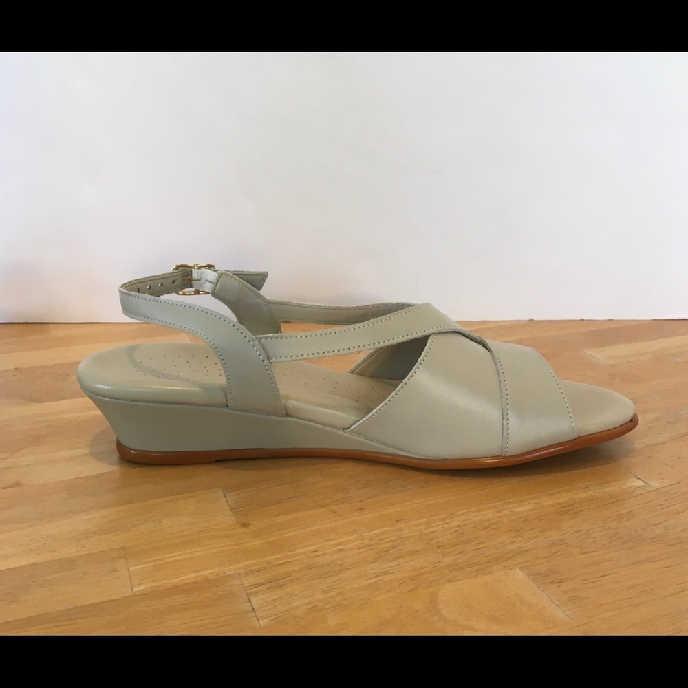 SAS Caress Low Wedge Summer Sandal Nude - Picture 3 of 8